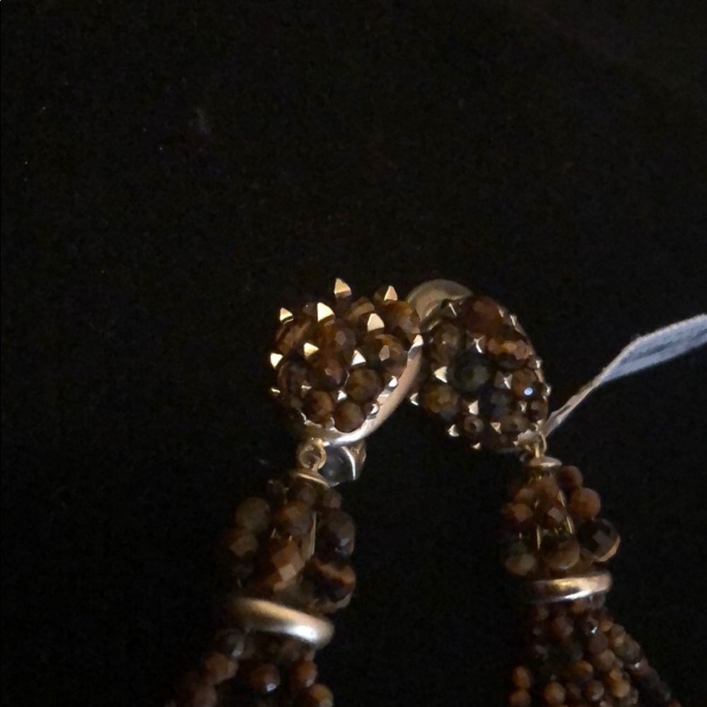 Exquisite earrings in multi colored stones. - Picture 6 of 8